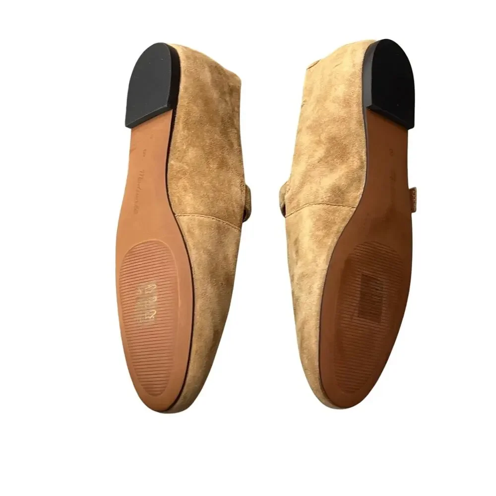 Madewell The Remy Mary Jane Flat Shoe Leather Comfort Dried Acorn Size 8 NWOB